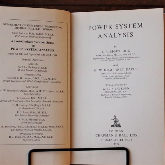 Vintage Electrical Engineering Book, "Power System Analysis", 1952 First Edition - Picture 3 of 10